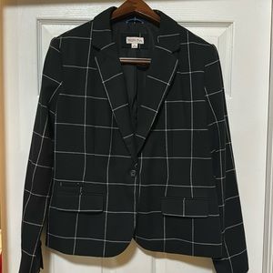 Merona navy blue blazer with white stripes size 12